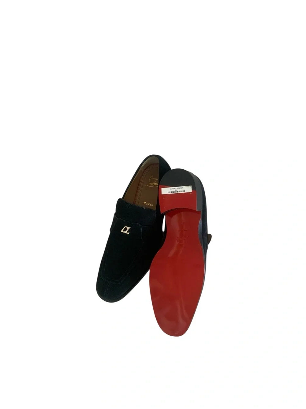 Christian Louboutin Varsimoc Logo-Embellished Suede Loafer Shoes Size 43 $995
